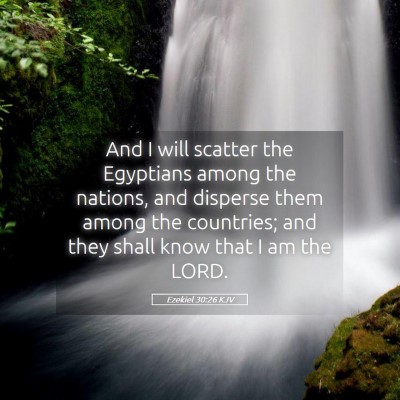 Picture 05 - Ezekiel 30:26 KJV - And I will scatter the Egyptians among the - Bible Verse Picture