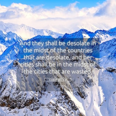 Picture 05 - Ezekiel 30:7 KJV - And they shall be desolate in the midst of the - Bible Verse Picture