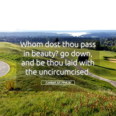 Picture 05 - Ezekiel 32:19 KJV - Whom dost thou pass in beauty? go down, and be - Bible Verse Picture