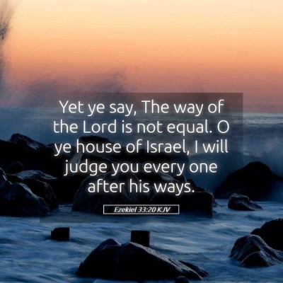 Picture 05 - Ezekiel 33:20 KJV - Yet ye say, The way of the Lord is not equal. O - Bible Verse Picture