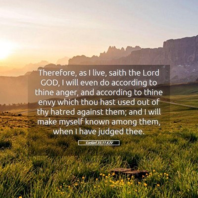 Picture 05 - Ezekiel 35:11 KJV - Therefore, as I live, saith the Lord GOD, I will - Bible Verse Picture