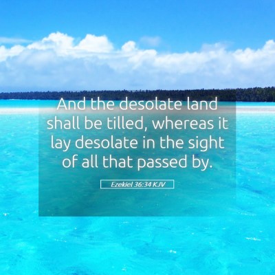 Picture 05 - Ezekiel 36:34 KJV - And the desolate land shall be tilled, whereas it - Bible Verse Picture
