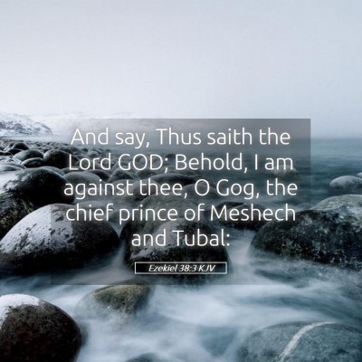 Picture 05 - Ezekiel 38:3 KJV - And say, Thus saith the Lord GOD; Behold, I am - Bible Verse Picture