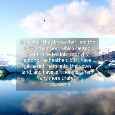 Picture 05 - Ezekiel 39:28 KJV - Then shall they know that I am the LORD their - Bible Verse Picture