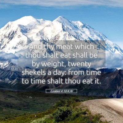 Picture 05 - Ezekiel 4:10 KJV - And thy meat which thou shalt eat shall be by - Bible Verse Picture