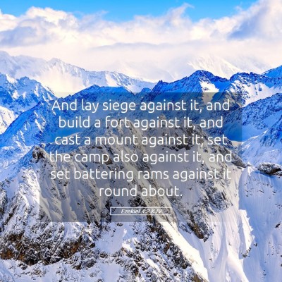 Picture 05 - Ezekiel 4:2 KJV - And lay siege against it, and build a fort - Bible Verse Picture