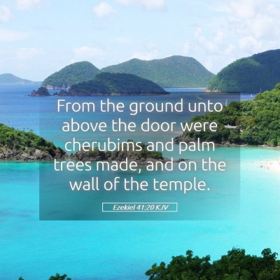 Picture 05 - Ezekiel 41:20 KJV - From the ground unto above the door were - Bible Verse Picture