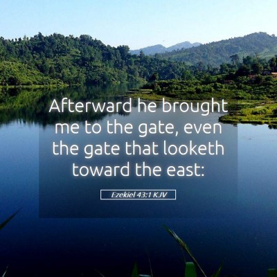 Picture 05 - Ezekiel 43:1 KJV - Afterward he brought me to the gate, even the - Bible Verse Picture