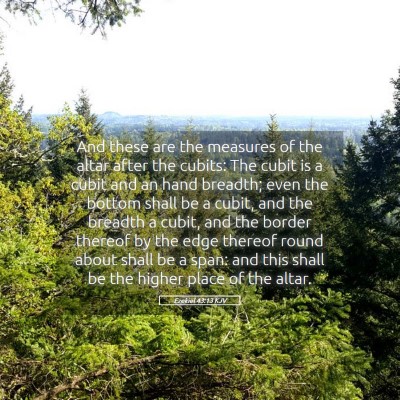 Picture 05 - Ezekiel 43:13 KJV - And these are the measures of the altar after the - Bible Verse Picture