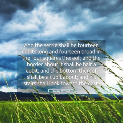 Picture 05 - Ezekiel 43:17 KJV - And the settle shall be fourteen cubits long and - Bible Verse Picture