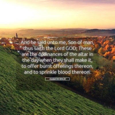 Picture 05 - Ezekiel 43:18 KJV - And he said unto me, Son of man, thus saith the - Bible Verse Picture