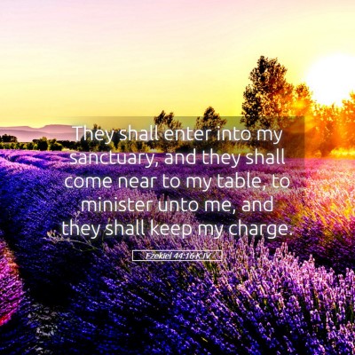 Picture 05 - Ezekiel 44:16 KJV - They shall enter into my sanctuary, and they - Bible Verse Picture