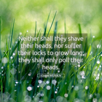 Picture 05 - Ezekiel 44:20 KJV - Neither shall they shave their heads, nor suffer - Bible Verse Picture