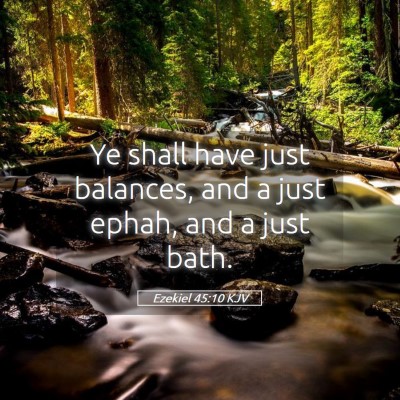 Picture 05 - Ezekiel 45:10 KJV - Ye shall have just balances, and a just ephah, - Bible Verse Picture