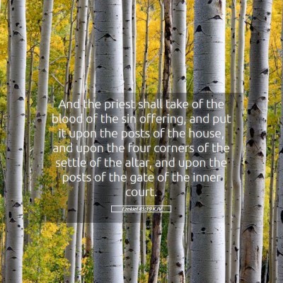 Picture 05 - Ezekiel 45:19 KJV - And the priest shall take of the blood of the sin - Bible Verse Picture