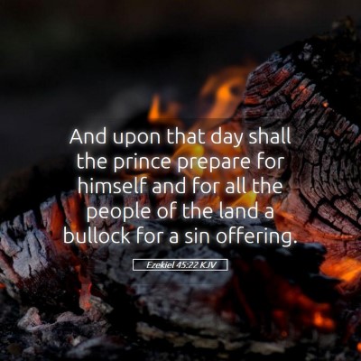 Picture 05 - Ezekiel 45:22 KJV - And upon that day shall the prince prepare for - Bible Verse Picture