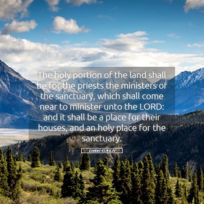 Picture 05 - Ezekiel 45:4 KJV - The holy portion of the land shall be for the - Bible Verse Picture