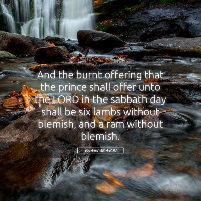 Picture 05 - Ezekiel 46:4 KJV - And the burnt offering that the prince shall - Bible Verse Picture