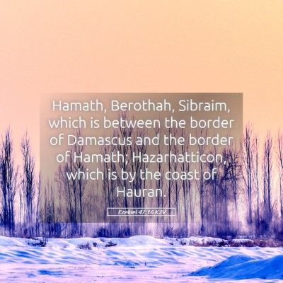 Picture 05 - Ezekiel 47:16 KJV - Hamath, Berothah, Sibraim, which is between the - Bible Verse Picture