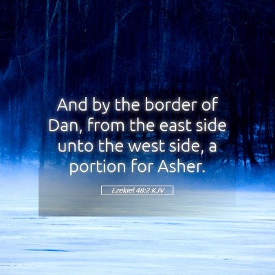 Picture 05 - Ezekiel 48:2 KJV - And by the border of Dan, from the east side unto - Bible Verse Picture