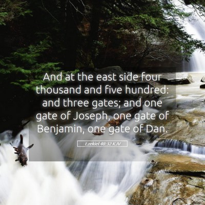 Picture 05 - Ezekiel 48:32 KJV - And at the east side four thousand and five - Bible Verse Picture