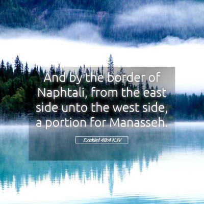 Picture 05 - Ezekiel 48:4 KJV - And by the border of Naphtali, from the east side - Bible Verse Picture