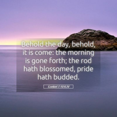 Picture 05 - Ezekiel 7:10 KJV - Behold the day, behold, it is come: the morning - Bible Verse Picture