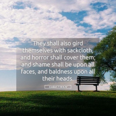 Picture 05 - Ezekiel 7:18 KJV - They shall also gird themselves with sackcloth, - Bible Verse Picture