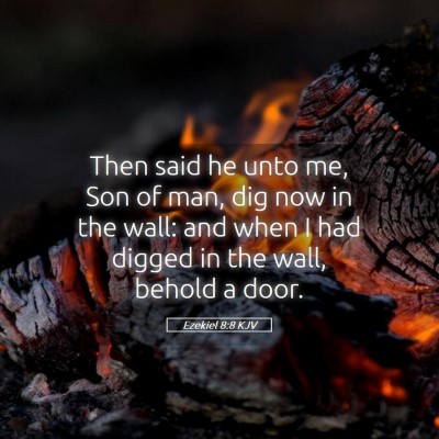 Picture 05 - Ezekiel 8:8 KJV - Then said he unto me, Son of man, dig now in the - Bible Verse Picture
