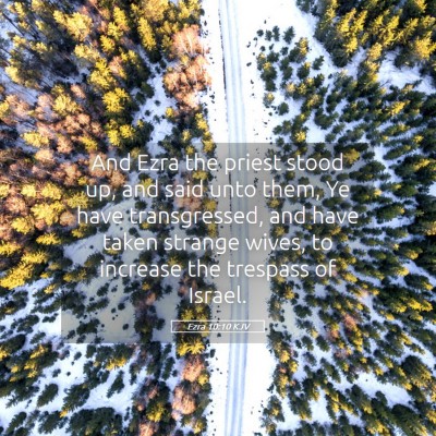 Picture 05 - Ezra 10:10 KJV - And Ezra the priest stood up, and said unto them, - Bible Verse Picture