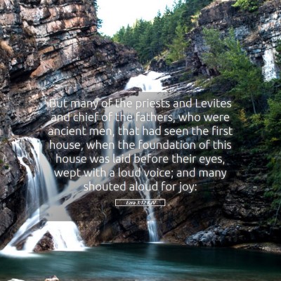 Picture 05 - Ezra 3:12 KJV - But many of the priests and Levites and chief of - Bible Verse Picture
