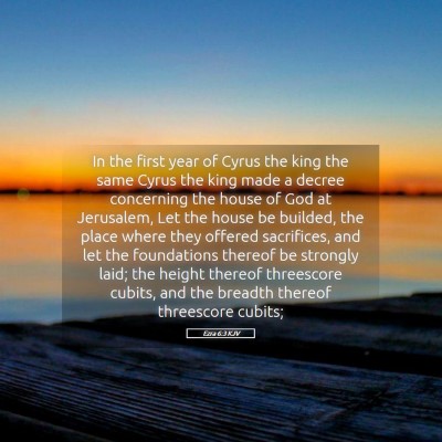 Picture 05 - Ezra 6:3 KJV - In the first year of Cyrus the king the same - Bible Verse Picture