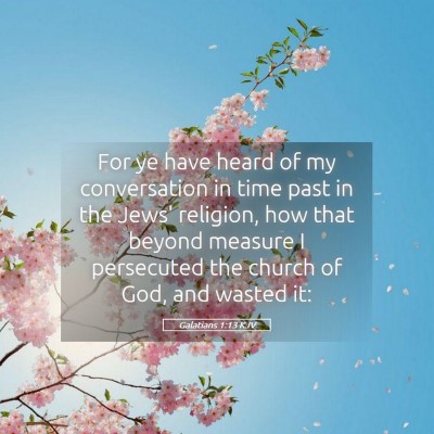 Picture 05 - Galatians 1:13 KJV - For ye have heard of my conversation in time past - Bible Verse Picture