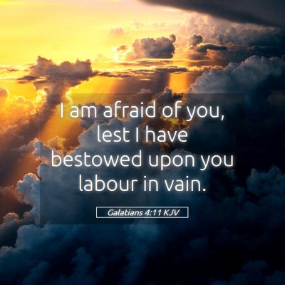 Picture 05 - Galatians 4:11 KJV - I am afraid of you, lest I have bestowed upon you - Bible Verse Picture