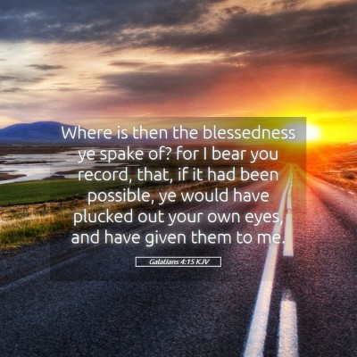 Picture 05 - Galatians 4:15 KJV - Where is then the blessedness ye spake of? for I - Bible Verse Picture