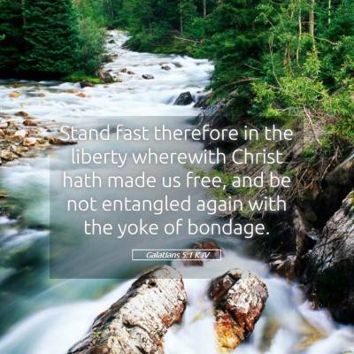 Picture 05 - Galatians 5:1 KJV - Stand fast therefore in the liberty wherewith - Bible Verse Picture