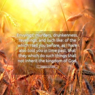 Picture 05 - Galatians 5:21 KJV - Envyings, murders, drunkenness, revellings, and - Bible Verse Picture