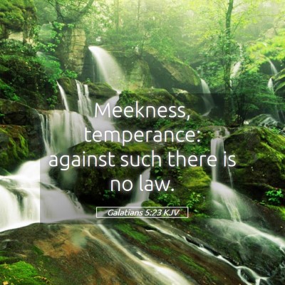 Picture 05 - Galatians 5:23 KJV - Meekness, temperance: against such there is no - Bible Verse Picture
