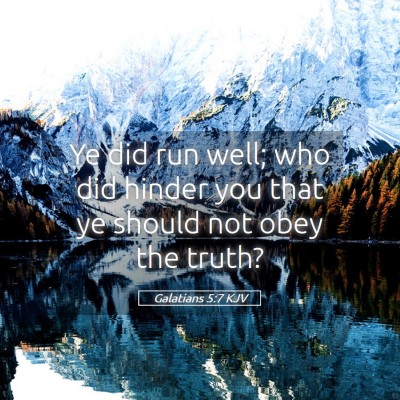 Picture 05 - Galatians 5:7 KJV - Ye did run well; who did hinder you that ye - Bible Verse Picture