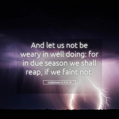 Picture 05 - Galatians 6:9 KJV - And let us not be weary in well doing: for in due - Bible Verse Picture