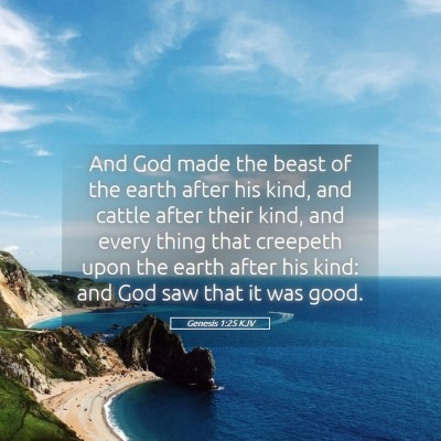 Picture 05 - Genesis 1:25 KJV - And God made the beast of the earth after his - Bible Verse Picture