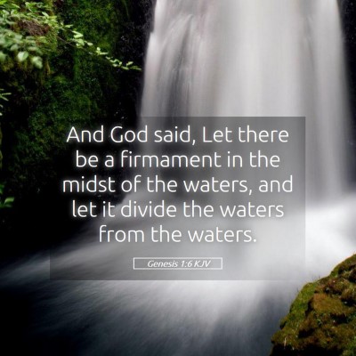 Picture 05 - Genesis 1:6 KJV - And God said, Let there be a firmament in the - Bible Verse Picture