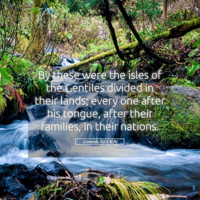 Picture 05 - Genesis 10:5 KJV - By these were the isles of the Gentiles divided - Bible Verse Picture