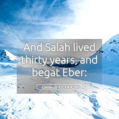Picture 05 - Genesis 11:14 KJV - And Salah lived thirty years, and begat - Bible Verse Picture