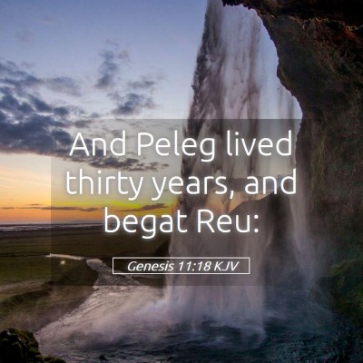 Picture 05 - Genesis 11:18 KJV - And Peleg lived thirty years, and begat - Bible Verse Picture