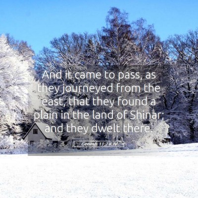 Picture 05 - Genesis 11:2 KJV - And it came to pass, as they journeyed from the - Bible Verse Picture