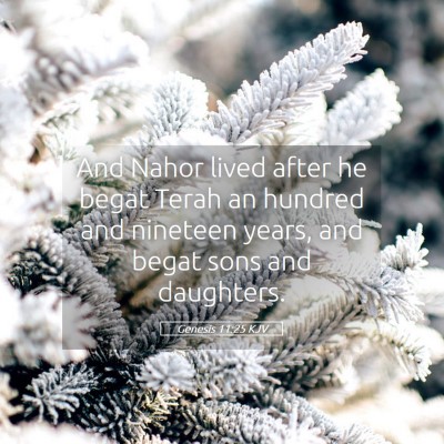 Picture 05 - Genesis 11:25 KJV - And Nahor lived after he begat Terah an hundred - Bible Verse Picture