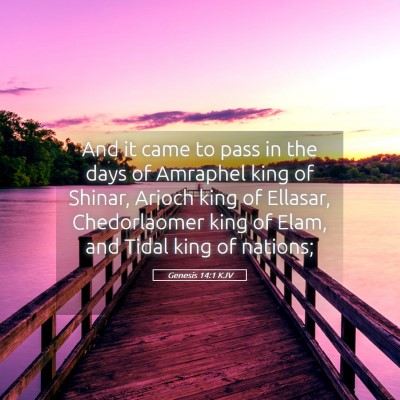 Picture 05 - Genesis 14:1 KJV - And it came to pass in the days of Amraphel king - Bible Verse Picture