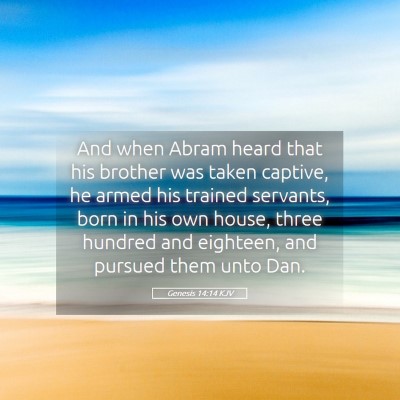 Picture 05 - Genesis 14:14 KJV - And when Abram heard that his brother was taken - Bible Verse Picture