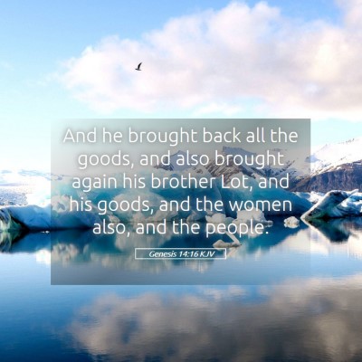 Picture 05 - Genesis 14:16 KJV - And he brought back all the goods, and also - Bible Verse Picture